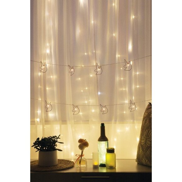 Merkury Innovations ROSE GOLD Metallic Fanciful Unicorn Light Strand (NIB) - Picture 2 of 5